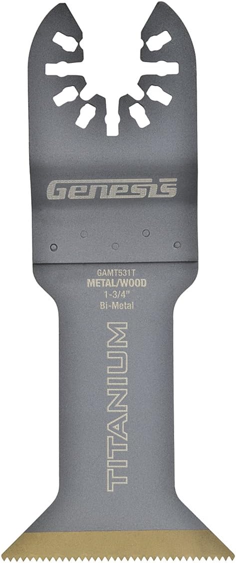 Genesis GAMT531T Universal Quick-Fit 1 3/4" Titanium-Coated Bi-Metal Oscillating Blade