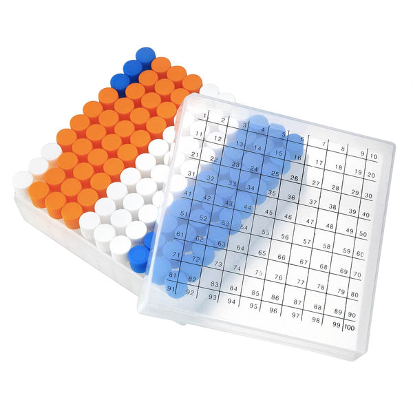 100PCS 2ml Plastic Small Vials with Screw Caps, Cryotubes, PP Material, Free from DNase, RNase, Human DNA