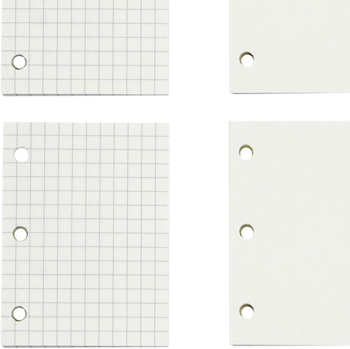 Mini Planner Inserts: 3-Ring Binder/Planner Filler Paper, Spiral Notebook Refill, Line Blank Paper for Filofax - 4 Pack