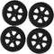 ULTECHNOVO 4pcs Replacement Cart Wheels for Grocery Carts Rolling Utility Trolley Wheels