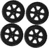 ULTECHNOVO 4pcs Replacement Cart Wheels for Grocery Carts Rolling Utility Trolley Wheels