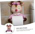 Holibanna Pink Cartoon Deer Toilet Paper Holder Wall-Mounted Bathroom Storage Rack Decorative Tissue Dispenser Suitable