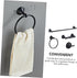 Bathroom Towel Rack Black Stainless Steel Combination Modern Freestanding Design for Efficient Bathroom Storage