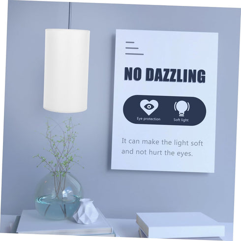 2pcs Luxshiny Cylinder Decorative Lampshades Replacement Cloth Lamp Covers for Table and Floor Lamps Lightweight Eye