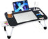 Portable Bed Desk, Foldable Laptop Desk with 4 USB Charge Port/Cup Holder/Tablet