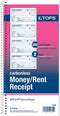 Tops Money/Rent Receipt Book, 2-Part, Carbonless, 11 x 5.25 Inches, 4 Receipts/Page, 200