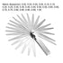 uxcell Metric Thickness Feeler Gauge 0.02-1.00mm 23 Blades Mn Steel Measuring Tool for Gap Width