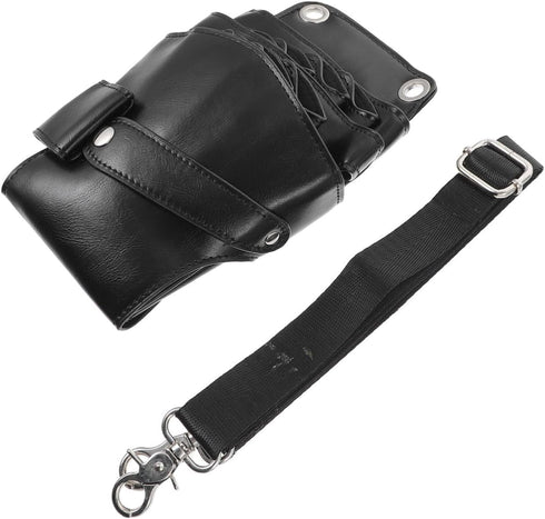 Mikinona Hair Stylist Crossbody Bag Pu Scissors Pouch for Hairdressing Tools Multipurpose