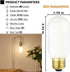 E26 Bulb 6W e26 Bulb 60 2700K Dimmable E26 Bulb AC120V 600lm T14 Bulb Pack 6. Leools LED Equivalent led Watt Warm White