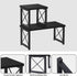 Honiter 2 Tier Desktop Organizer Shelf, Freestanding Small Bookshelf for Office Storage, Black Desk Display Rack