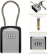 KeeKit Key Lock Box - Safe Lock Box for Keys with Removable Chain, Waterproof 4 Digit Combination Key Storage, 5 Key
