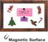 TORASO Dry Erase White Board - Magnetic Wall Board for Office/School/Home, Walnut Wood Frame, 7.9"x 11.8"