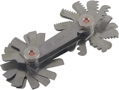 52Pcs Metric & Imperial Thread Pitch Gauge: Adjustable Stainless Steel Measuring Tool for Industrial Use