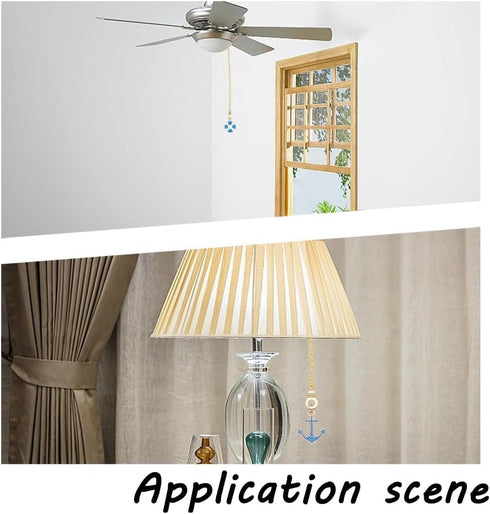10Pcs 13.19 Inch 5 Alloy Ceiling Fan Pull Chain Pendant Anchor Wheel Ship Ceiling Fan Pull Chain Decorative Pull Chain