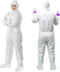 AMZ Medical Supply Disposable Coveralls with Hood & Boots, 60 GSM White