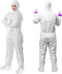 AMZ Medical Supply Disposable Coveralls with Hood & Boots, 60 GSM White