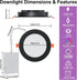 4 Inch 12W Box,1080 Alexa,Dimmable -1Pack SikSog Black Smart Recessed Lighting RGBCW Color Changing LED Downlight