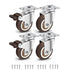Nefish 2 Inch Swivel Caster Wheels Set of 4 Heavy Duty, 600 Lbs, Locking Plate Castors for Hardwood Floor
