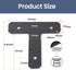 IWONGO 6.5" x 5.7" T Plate Post to Beam Bracket, 6 PCS, 4mm Thickness for Repairing, Fixing, Connecting