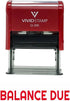 BALANCE DUE Self Inking Rubber Stamp, Red Ink, Large