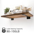 10/12/14 Inch 4-Pack ,1/5'' LEOPO Adjustable T Shelf Brackets Extensible Thick Heavy Duty Floating Brackets