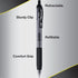 Retractable Black Ink Gel Pens, 10 Pack, Quick Dry 0.5mm Fine Point Premium Rolling Ball Gel Pens for Office School