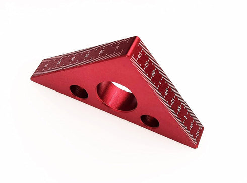 Aluminium Alloy Triangle Ruler, 45 Degree Carpentry Squares, Inch Metric Measuring Tools for Woodworking (Small)