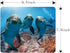 Cute Dolphins Gaming Mouse Pad, Underwater Diving Scuba Non-Slip Rubber Mousepad for Computers and Laptops