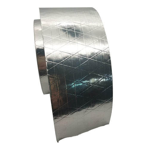 Fiber-Glass Aluminum Foil Tape, Reinforced Self-Adhesive Heat Reflective Tape, Heat Jacketing Insulation Resistant High Temperature HVAC Tape, Metal Repair 3.15" x 82' Roll