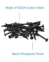 100pcs #6 x 1-3/4" Flat Head Phillips Drywall Screws, Carbon Steel 1022A, Black Phosphate