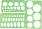 Circle Templates, 3 Pack Ellipse Drawing Stencils for Drafting and Measuring Tools for Artist Design and Drawing Aid