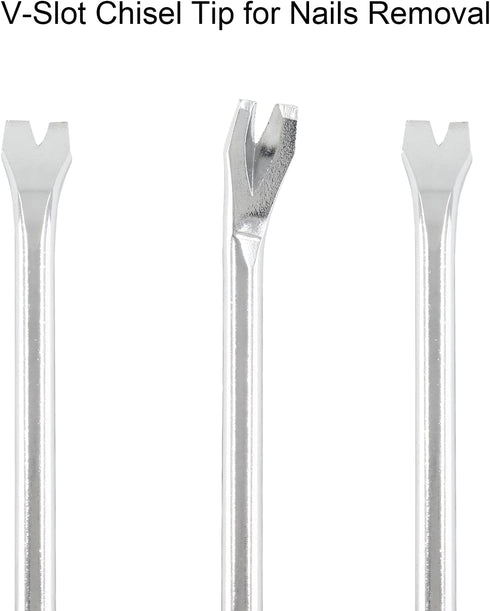 3pcs Tack Lifter, Nail Staple Puller Remover Tool, V Tip Pry Screwdriver for Tack Rivet Removal (7.4" Length)