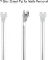 3pcs Tack Lifter, Nail Staple Puller Remover Tool, V Tip Pry Screwdriver for Tack Rivet Removal (7.4" Length)
