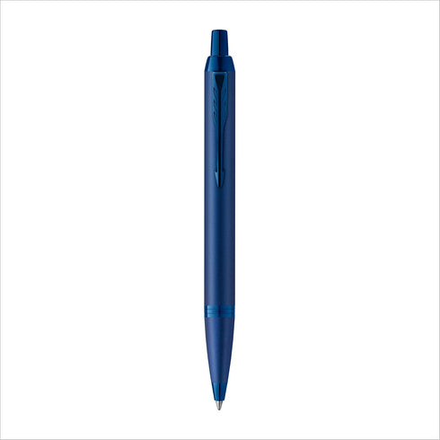 Parker IM Monochrome Ballpoint Pen, Blue Ink, Medium Point, Blue Finish and Trims, Gift Box