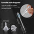 12PCS 10ML White Plastic Empty Dropper Bottles - Squeezable Eye Liquid Containers with Screw Cap and Plug