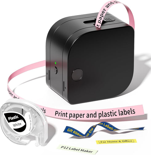 Phomemo Label Makers, Bluetooth Inkless Label Printer P12, Mini Label Maker for Office, Home, School Organization