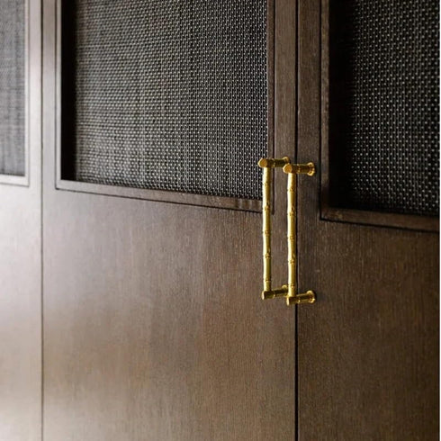 DLAHPJPT 192mm) Creative Bamboo Joint Furniture Handles Golden Kitchen Cabinet Pulls Up Bar Wardrobe Bedside Table