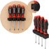 INTERTOOL 4-Piece Magnetic Screwdriver Set - Phillips & Flat Head, S2 Steel, Rust Resistant for General Purpose Repair