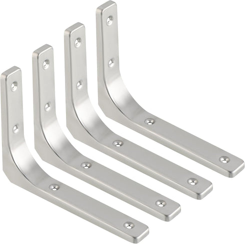 SAYAYO Heavy Duty Floating Shelf Brackets 8 Inch x 6 Inch, Stainless