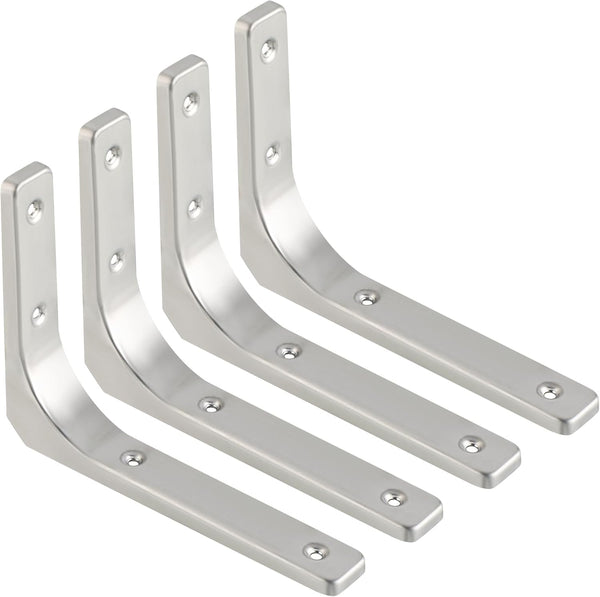 SAYAYO Heavy Duty Floating Shelf Brackets 8 Inch x 6 Inch, Stainless