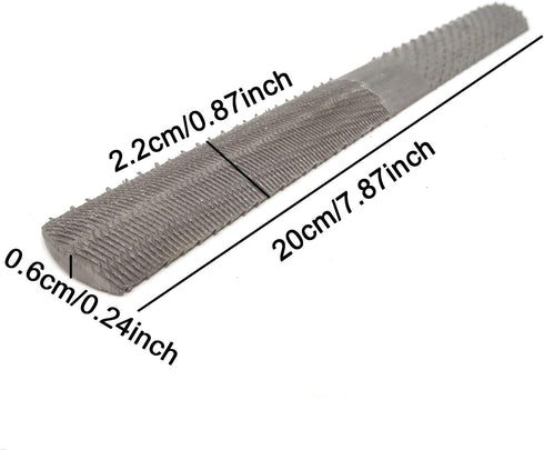 Honbay 1PCS Half Round Wood Rasp Wood File Carbon Hand File Flat Needle File in A Black Storage Bag for Sharping or Polishing Wood Plastic and Metal (7.87", 4 Way) by Honbay