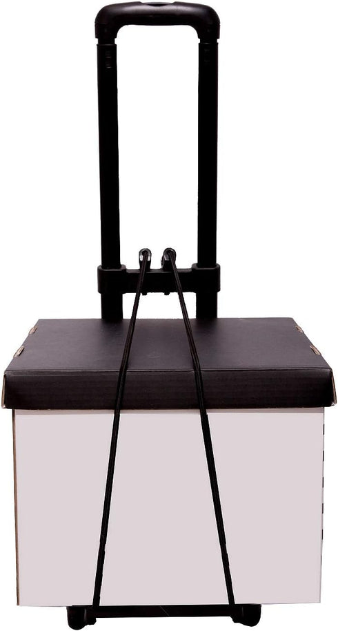 40kg 88Lbs 4 KINJOEK Folding Hand Truck Dolly, Foldable Luggage Cart for Luggage with Wheels & Bungee Cord