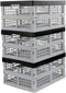 Jekiyo 16-Liter Folding Crates Storage, Collapsible Container Plastic, Set of 3