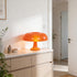 13.8 Inch 3 Retro Orange Mushroom Table Lamp, Color Change, Mid-Century Modern Bedside Lamp, for Bedroom Living Room