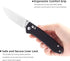 Pocket Folding EDC Knife: 3.14" D2 Steel Sharp Blade, G10 Scales, Crossbar Axis Lock, Reversible Clip, Black, Great
