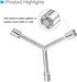 Y-Shaped 3 Way Socket Wrench, 8mm 9mm 10mm, 3-inch Length, CR-V Y-Type Hex Spanner Repair Tool, 1-Piece