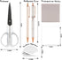 Shellvcase White Office Supplies Set - Stapler, Tape Dispenser, Staple Remover, Staples, Clips, Scissors, and Pens for