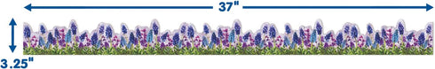 Eureka Curiosity Garden Floral Extra Wide Decorative Classroom Bulletin Board Trim for Teachers, 3.25" Wide, 12 Strips