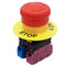 TWTADE Red Mushroom Cap 1NO 1NC DPST Emergency Stop Push Button Switch, AC 660V 10A