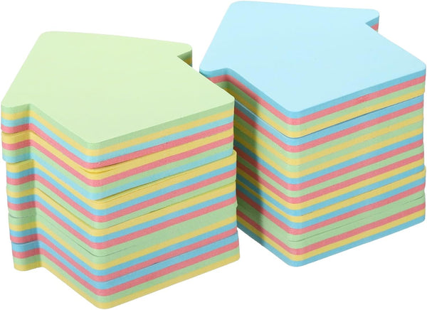 PATIKIL 2.7 x 2.7 Inch House Shape Sticky Notes, 12 Pads Cute Self-Stick Memo Pads, 100 Sheets/Pad